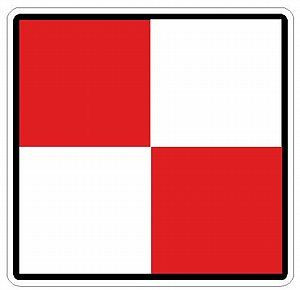 Nautical Flag Alphabet U Sticker