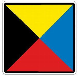 Nautical Flag Alphabet Z Sticker