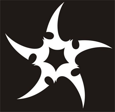 Starfish White Die Cut Decal