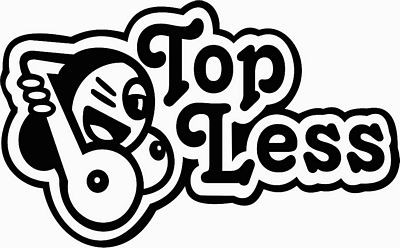 topless Funny Guy Sticker