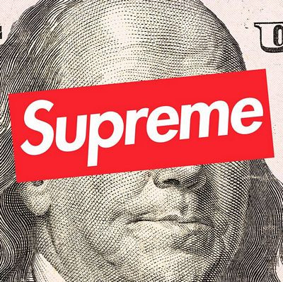 Supreme Money Sticker