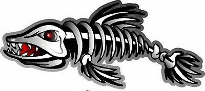 1 Skeleton Fish Boat Graphics 77 LEFT