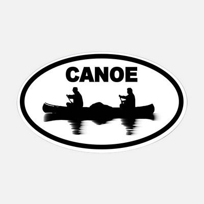 canoe oval sticker