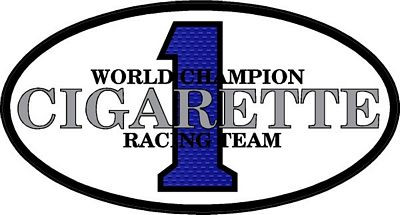 Cigarette Racing Blue Carbon Fiber Decal Sticker 06