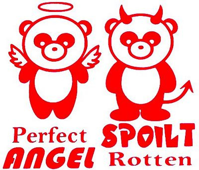 Perfect Angel Spoiled Rotten Diecut Girl Decal