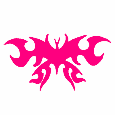 Tribal Butterfly Decal 921a