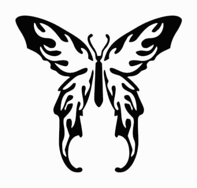 Tribal Butterfly Vinyl Sticker