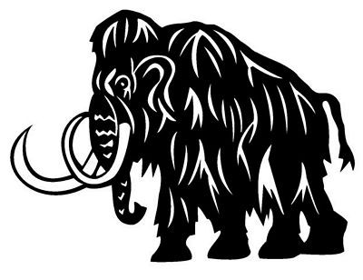 Woolly Mammoth Vinyl Car Decal