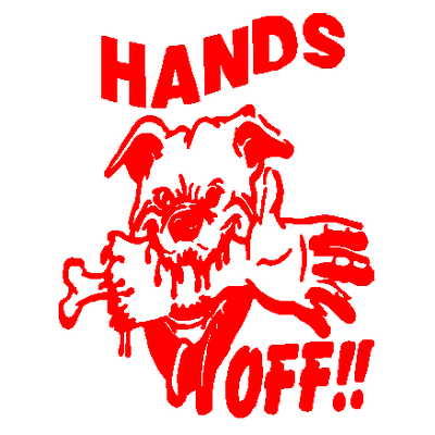 Hands Off vinyl decal 703