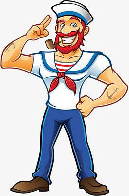 RUSSIAN SALOR MAN CRUISE SHIP STICKER