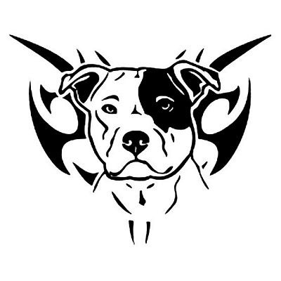 pitbull tribal decal 2
