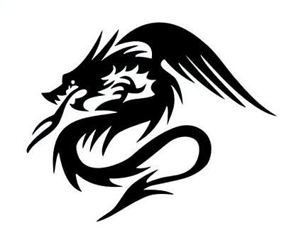 Dragon Die Cut  Animal Tribal Decals  12
