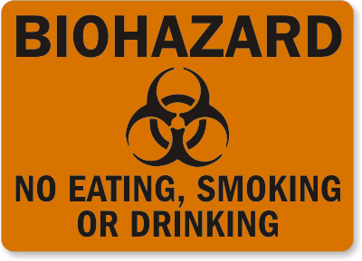 Biohazard No Eating Sign 1