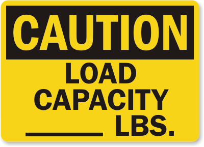 Load Capacity Caution Sign 2