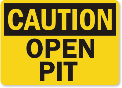 Open Pi Caution Sign