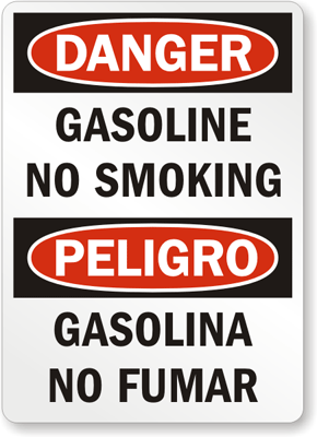 Danger Gasoline Sign
