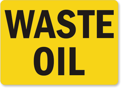 Waste Oil Chemical Hazard Sign 2