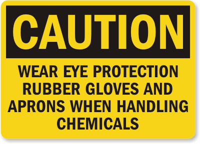 Wear Eye Protection Caution Sign