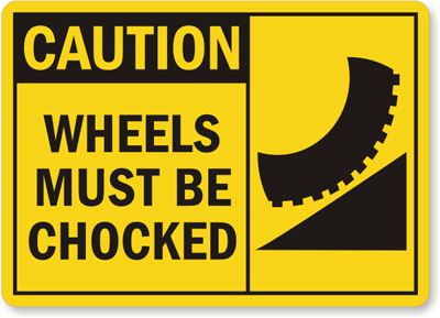 Chock Wheel Sign 10