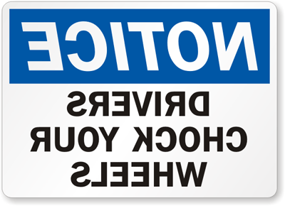 Chock Wheel Sign 14