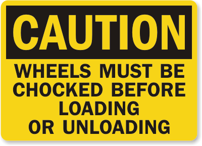 Chock Wheel Sign 15
