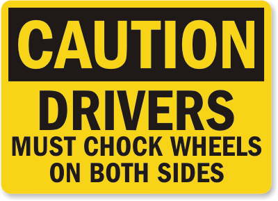 Chock Wheel Sign 20
