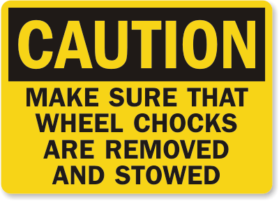 Chock Wheel Sign 29