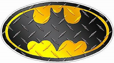Batman Oval Diamond Plate Sticker