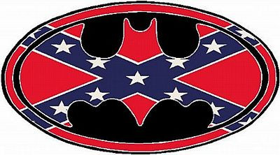 Batman Oval Rebel Flag Sticker
