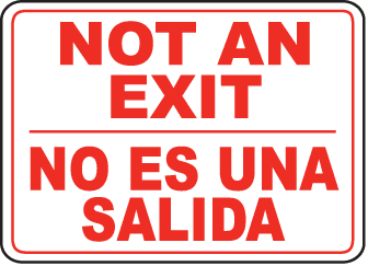 Exit Entrance Sign 28