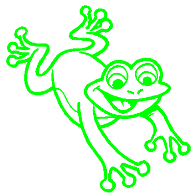 Frog 3 vinyl car decal 936