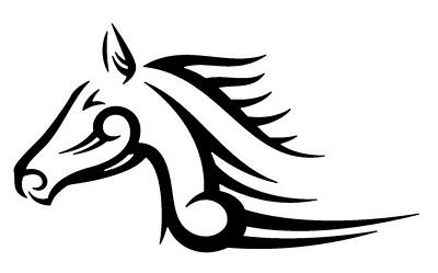 Tribal Horse Head Decal