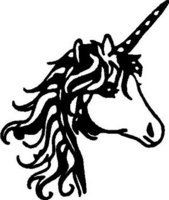 Unicorn Head Vinyl Die Cut decal Sticker