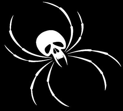 spider skull car sticker decal