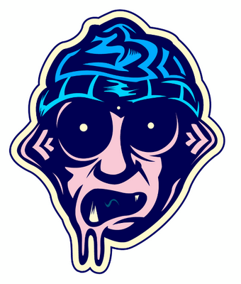 Zombie Head Sticker 66