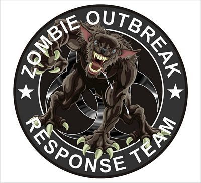 Zombie Outbreak COLOR Monster Sticker.