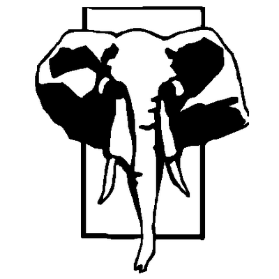 elephant vinyl sticker 418