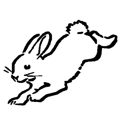 Rabbit adhesive vinyl decal 978