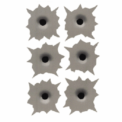 Bullet Hole Gun stickers