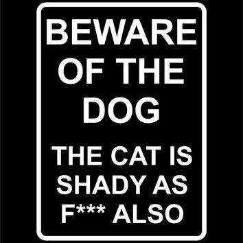 beware of dog sticker