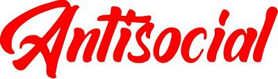 Antisocial Die Cut Automotive Decal PAIR