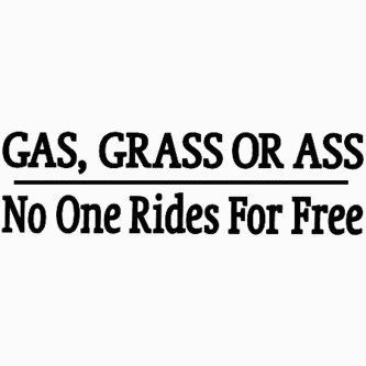 Ass Gas Grass Decal 15y