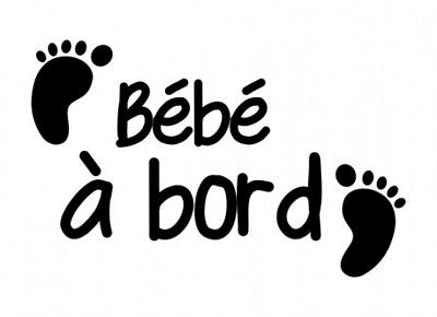 bebe a bord die cut car decal
