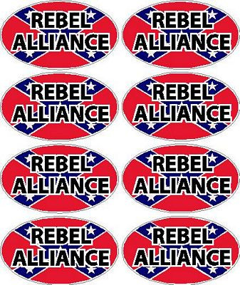 confederate flag oval REBEL ALLIANCE decal set