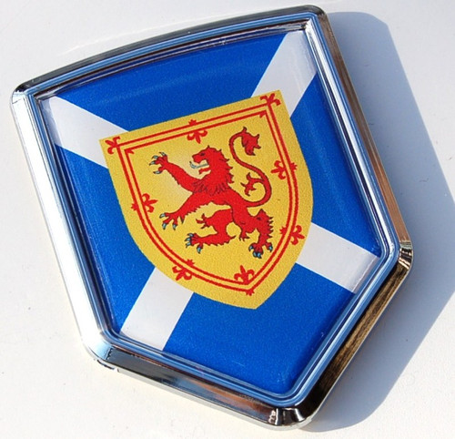 Scotland Decal Scottish Flag Car Chrome Emblem Sticker
