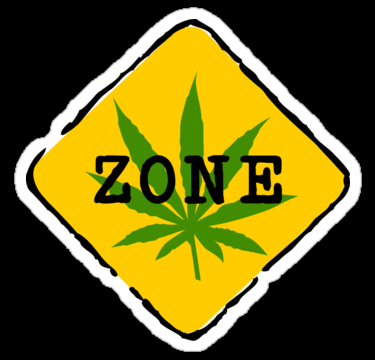 weed zone sticker