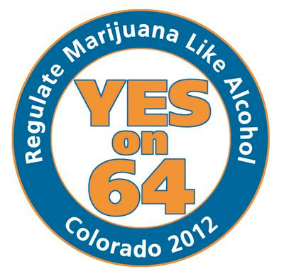 yes on 64 sticker