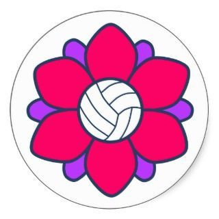 Volleyball Circular Color Sticker 1