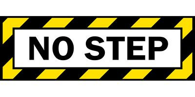 1 NO STEP AIRCRAFT STICKER