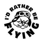 1 Pilot Rather Flying Diecut Decal